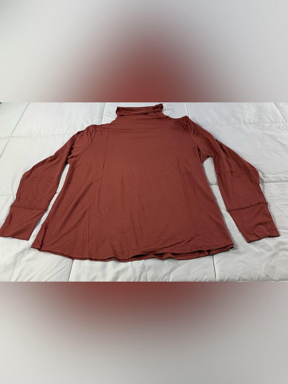 New TERRERA Funnel-Neck Bamboo Longsleeve top size XL